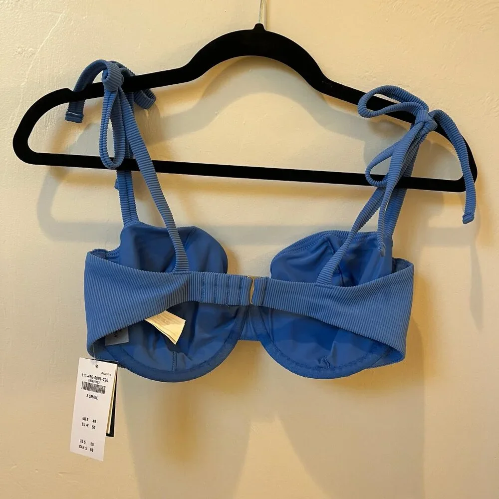 Abercrombie & Fitch Curve Love Tie-Strap Underwire Bikini Top - Picture 6 of 9